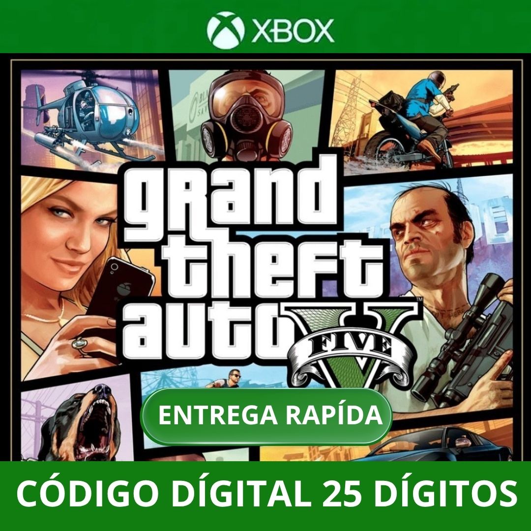 GTA 5 ( Modo Online e História) XBOX ONE/SERIES Código 25 Digítos