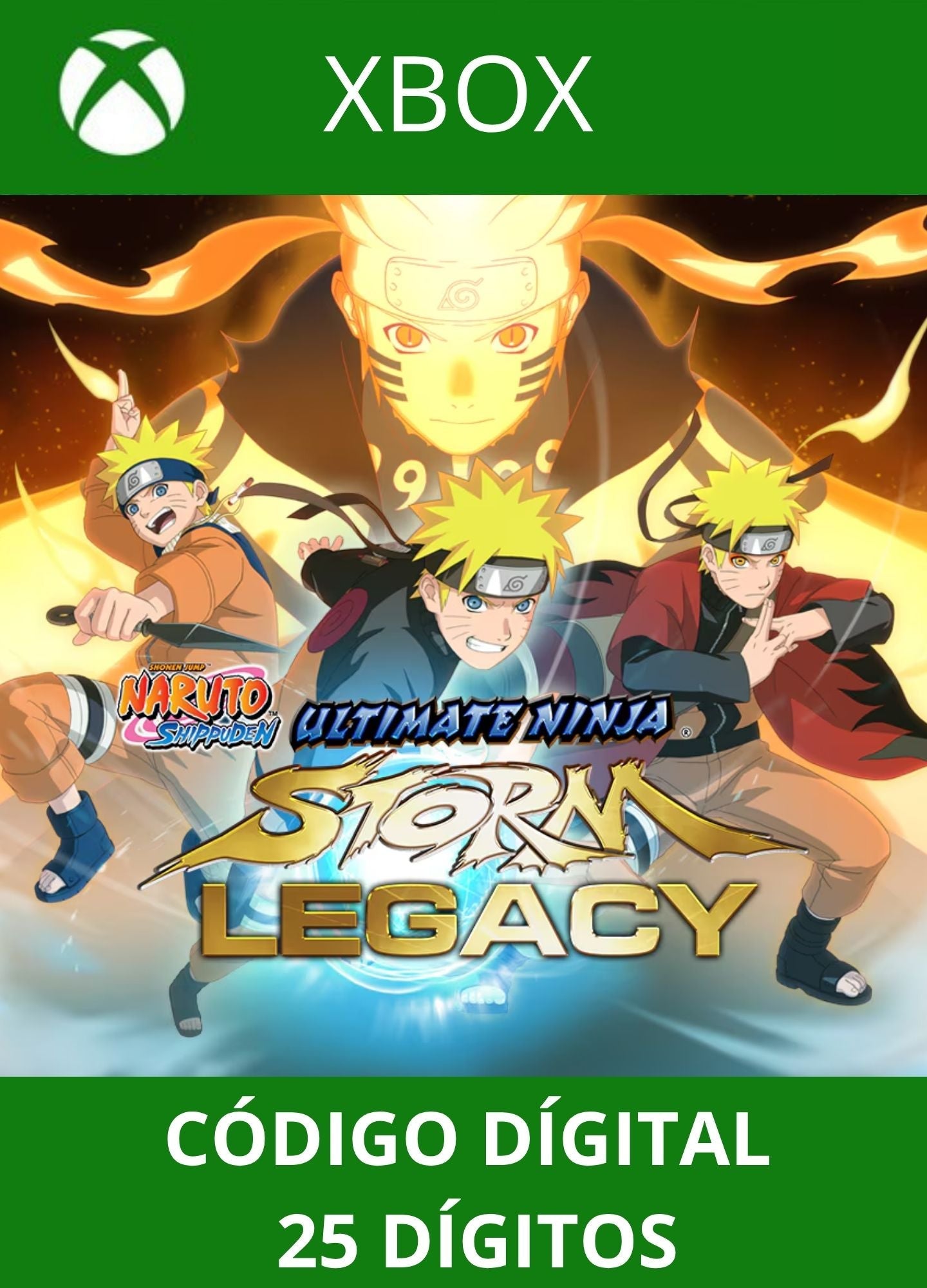 NARUTO S ULT NINJA STORM LEGACY 1 2 3 4 XBOX ONE/SERIES Código 25 Digítos