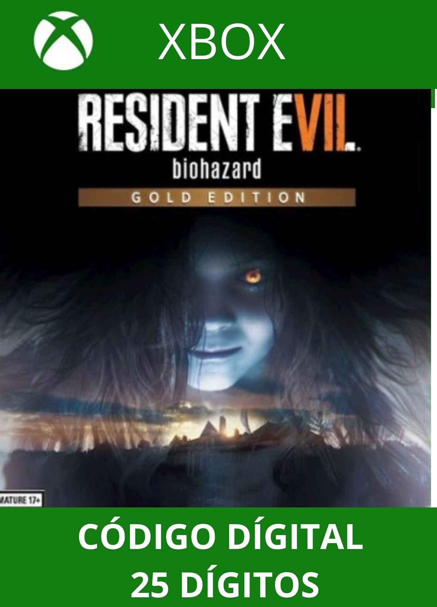 RESIDENT EVIL 7 BIOHAZARD XBOX ONE/SERIES Código 25 Digítos