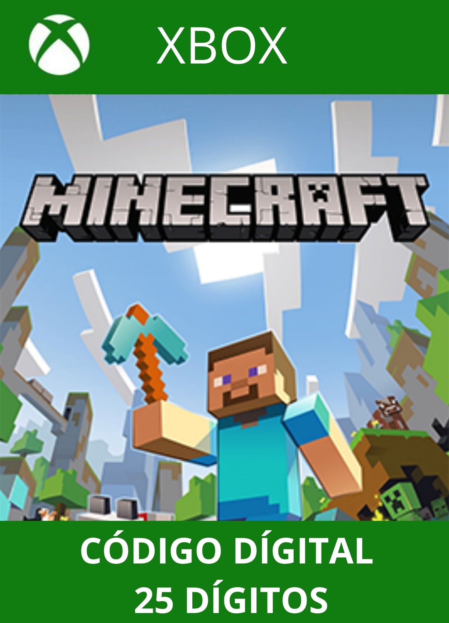 MINECRAFT XBOX ONE/SERIES Código 25 Digítos