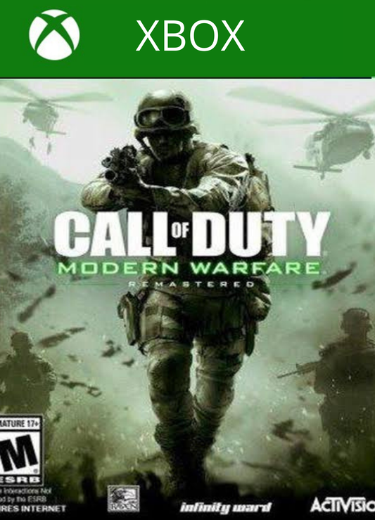 Call Of Duty Modern Warfare Remastered Xbox One/Series Mídia Digital