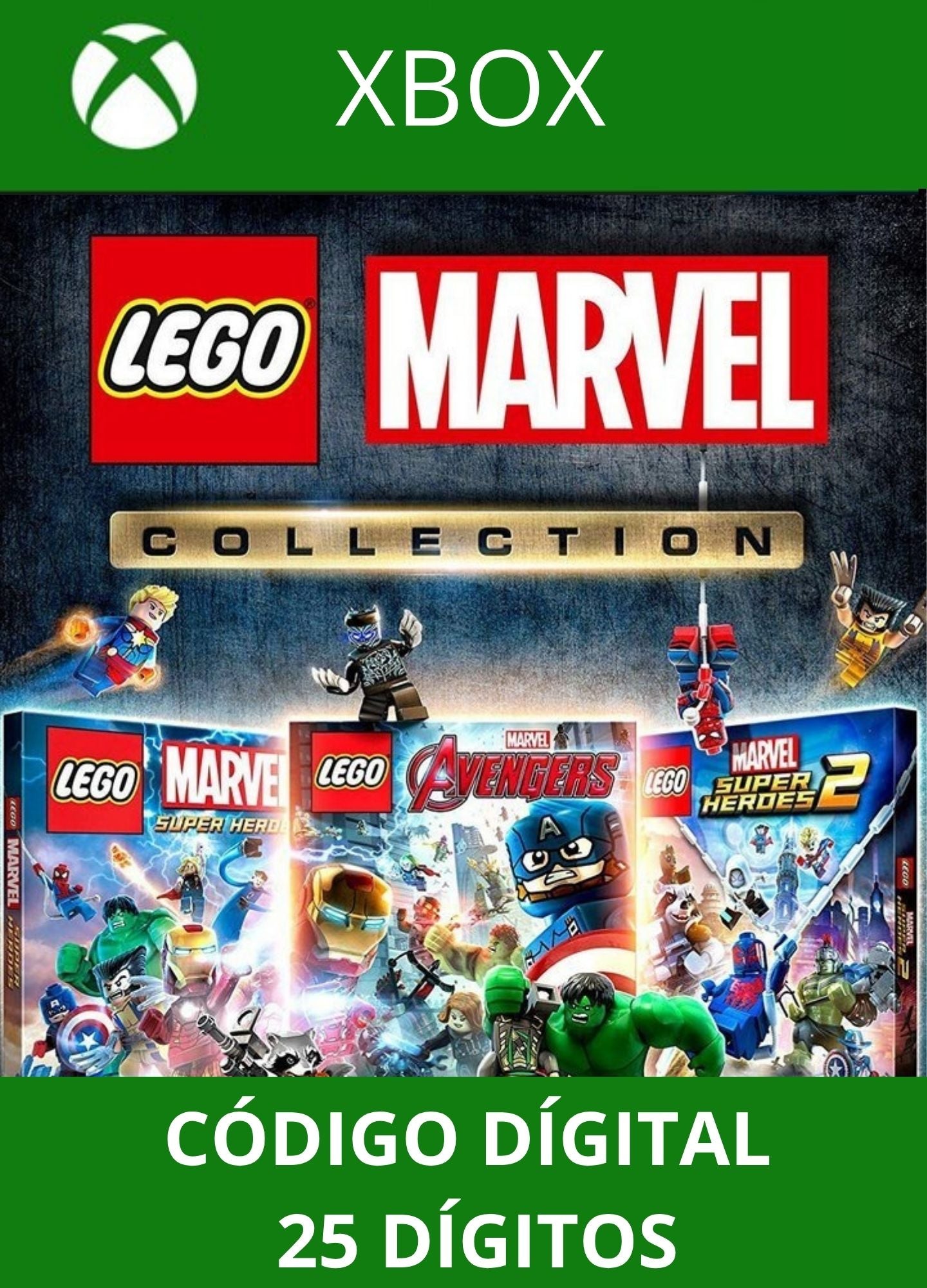 Coleção LEGO Marvel - Vingadores - Super Heroes - Super Heroes 2- XBOX ONE/SERIES Código 25 Digítos