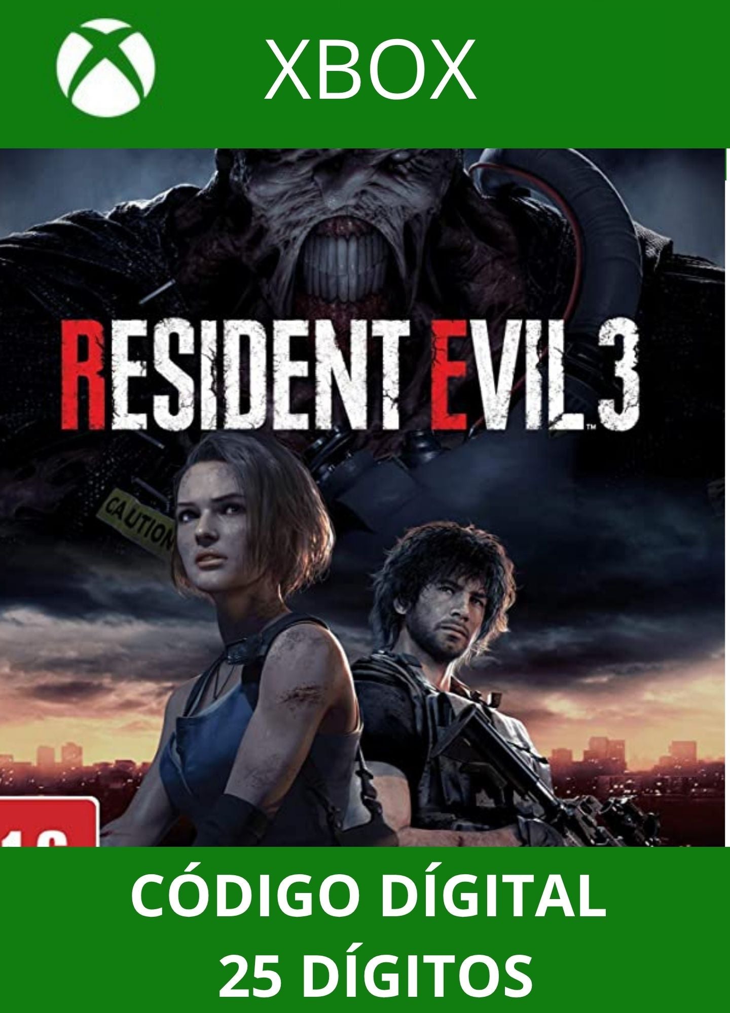 RESIDENT EVIL 3 XBOX ONE/SERIES Código 25 Digítos