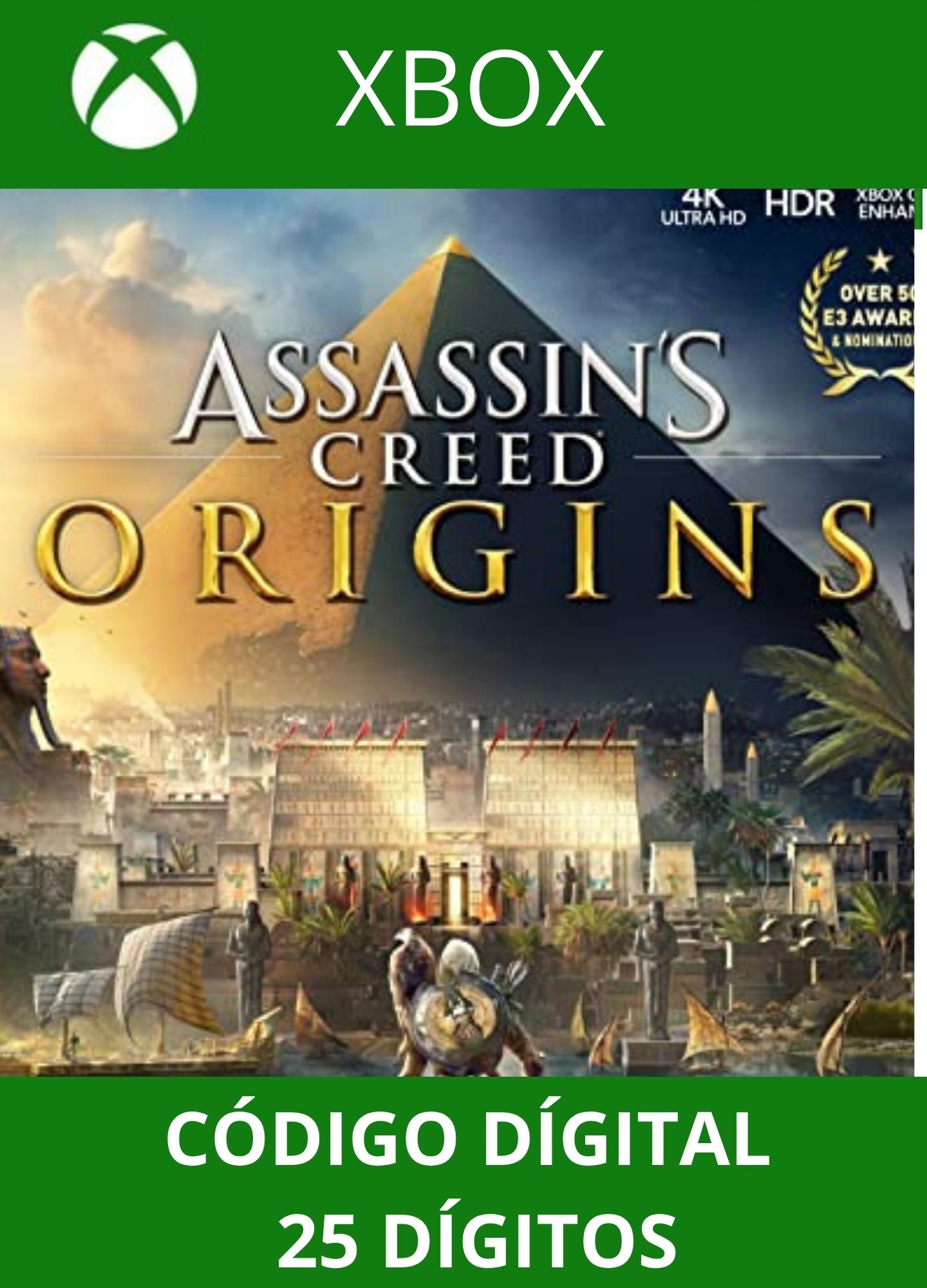 ASSASSINS CREED ORIGINS XBOX ONE/SERIES Código 25 Digítos