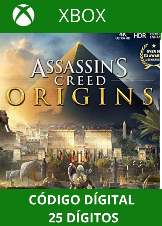 ASSASSINS CREED ORIGINS XBOX ONE/SERIES Código 25 Digítos