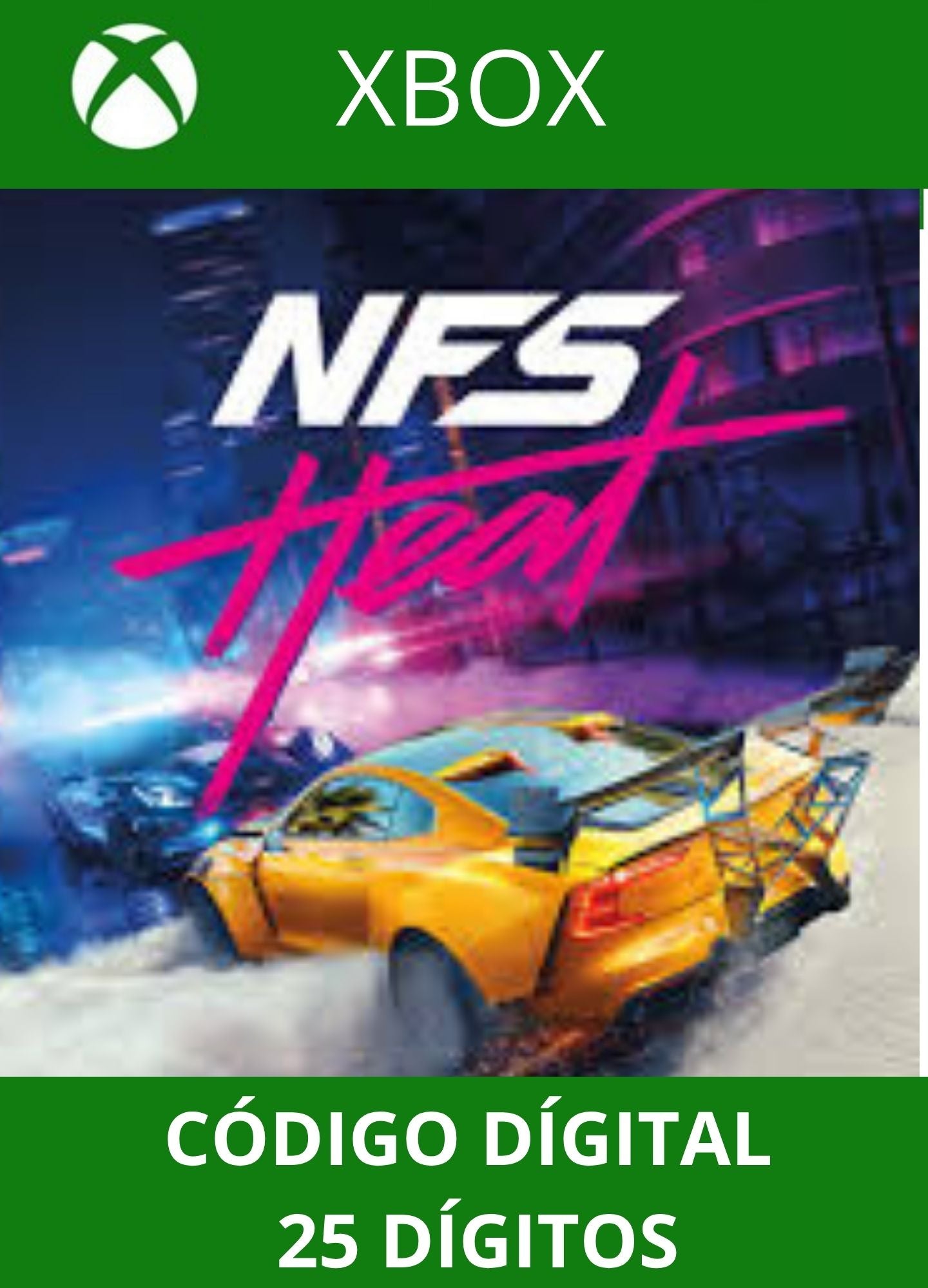 NEED FOR SPEED HEAT XBOX ONE/SERIES Código 25 Digítos