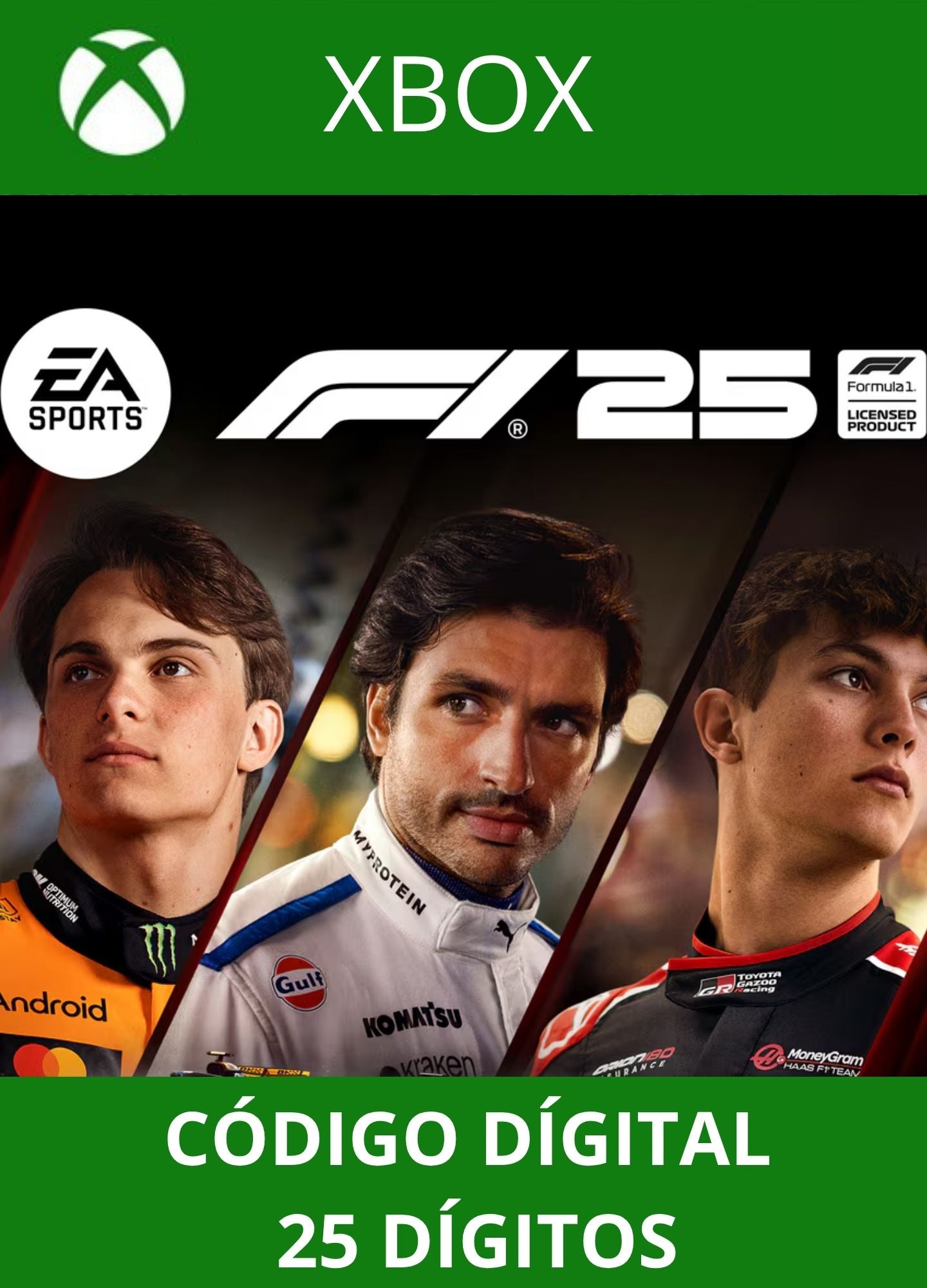 F1 25 XBOX SERIES Código 25 Digítos
