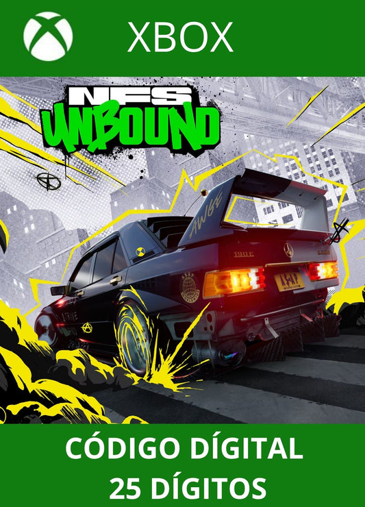 Need for speed unbound XBOX SERIES Código 25 Digítos