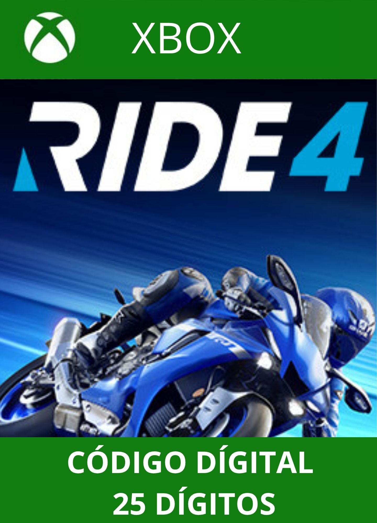 Ride 4 XBOX ONE/SERIES Código 25 Digítos