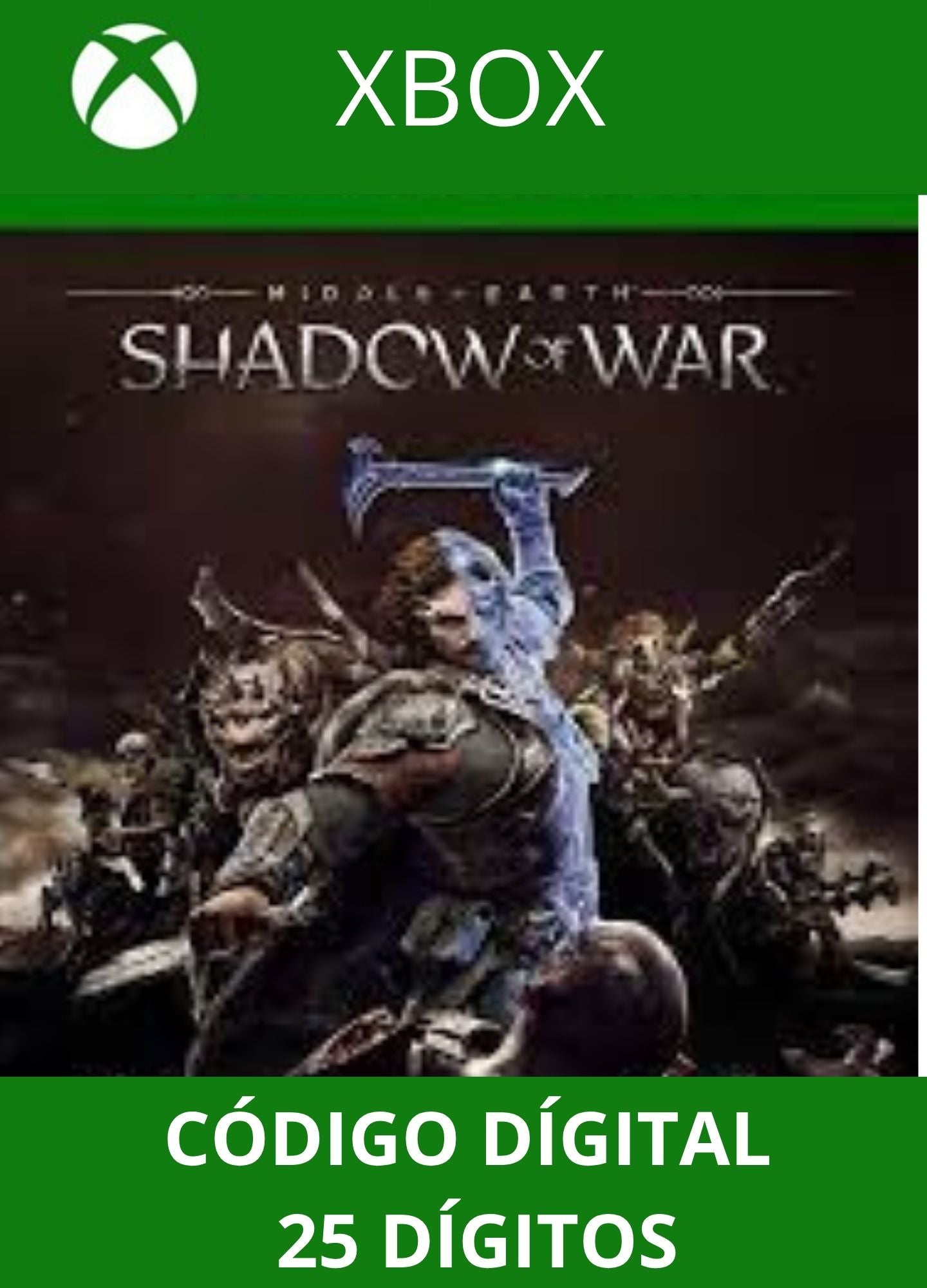Terra-média(TM): Sombras da Guerra(TM) XBOX ONE/SERIES Código 25 Digítos