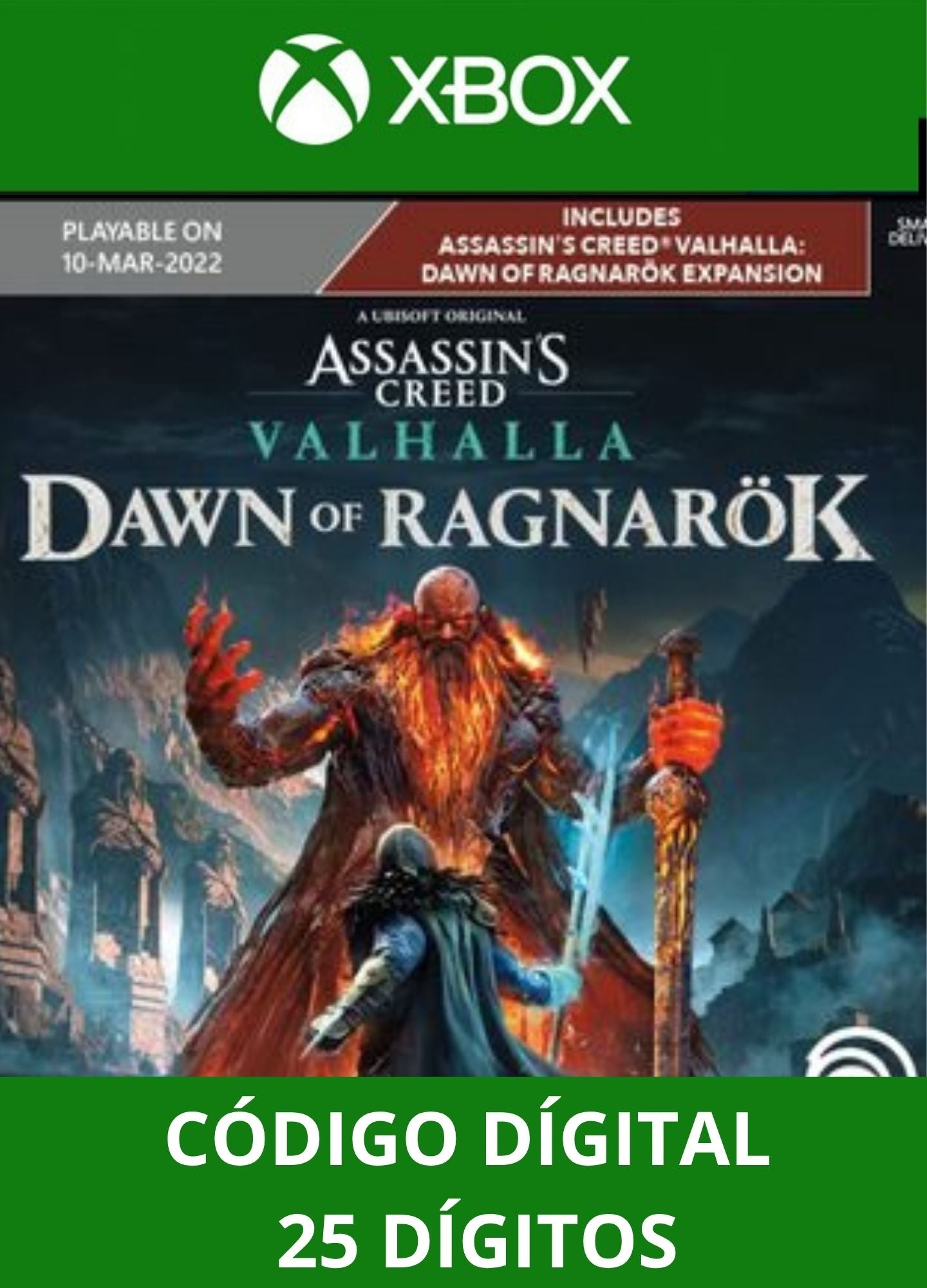 Assassin's Creed Valhalla: Dawn of Ragnarök XBOX ONE/SERIES Código 25 Digítos