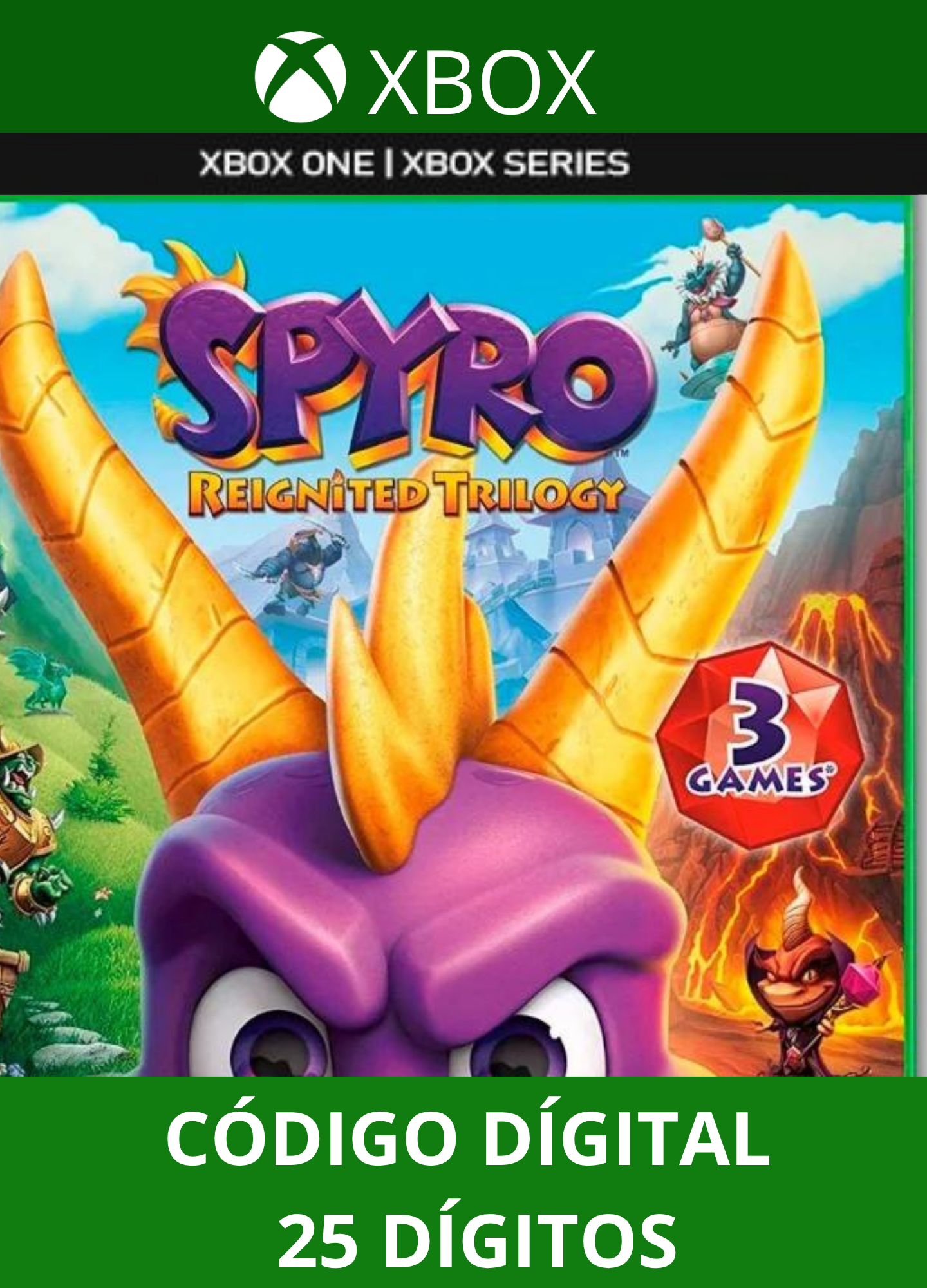 Spyro Reignited Trilogy - XBOX ONE/SERIES Código 25 Digítos
