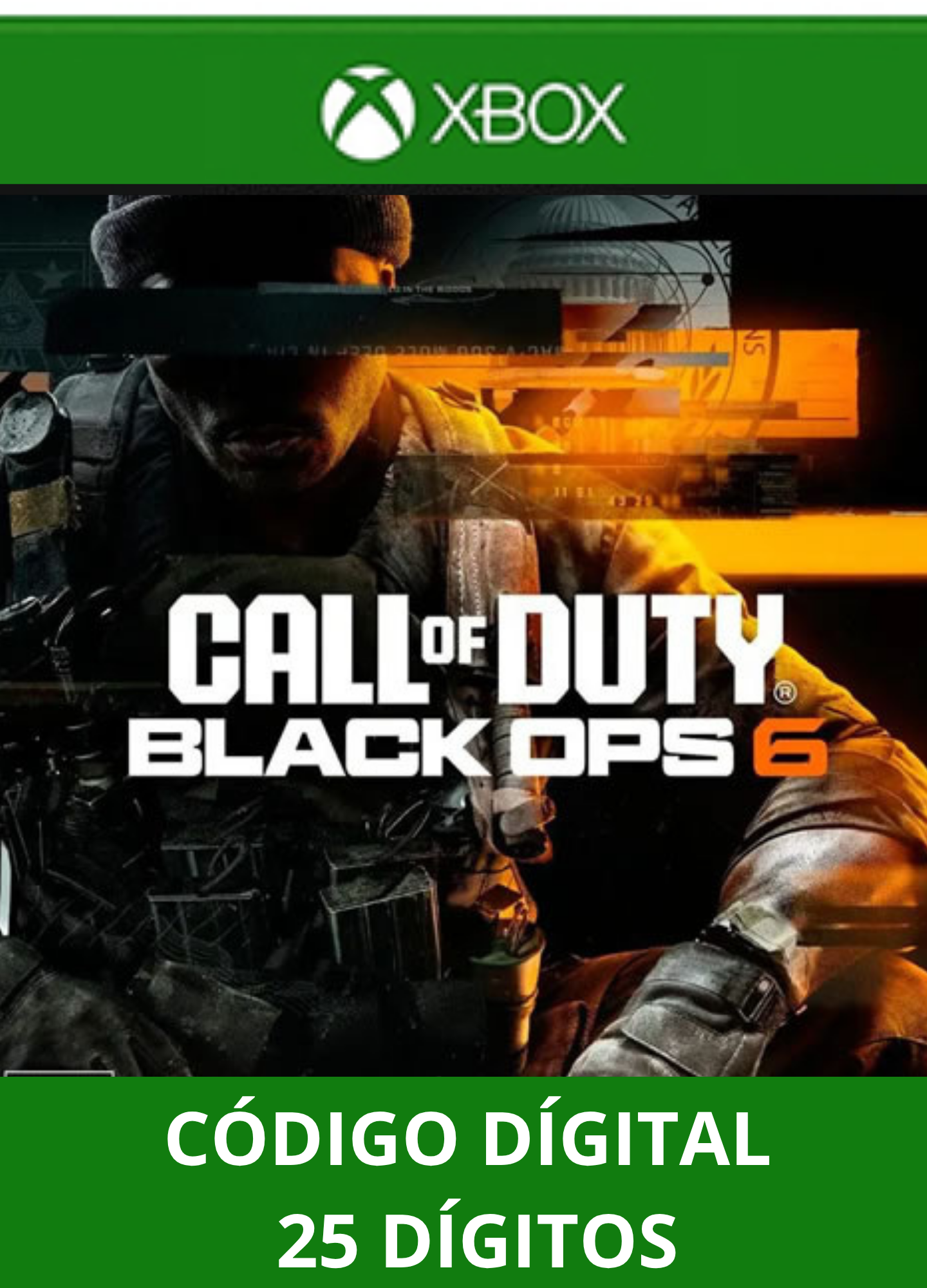 Call of Duty: Black Ops 6 - Pacote Multigeração XBOX SERIES/ONE Código 25 Digítos
